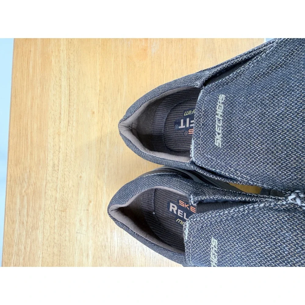 Skechers Avillo Memory Foam Slip On Loafers dock shoes Brown Mens sz 11 64109